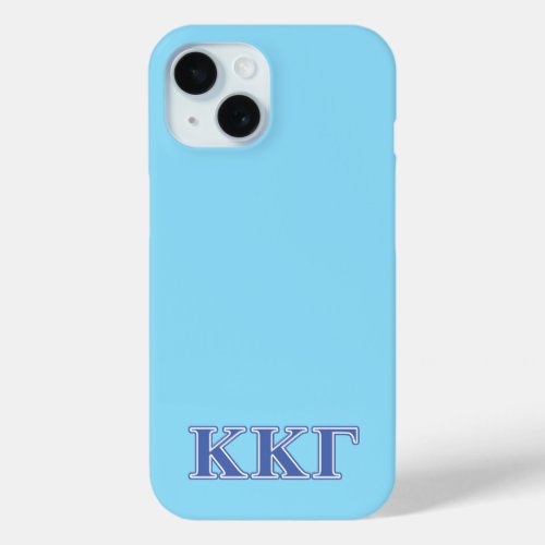 Kappa Kappa Gamma Royal Blue Letters iPhone 15 Case