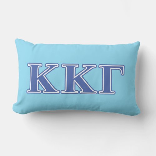 Kappa Kappa Gamma Royal Blue Letters Lumbar Pillow