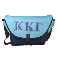 Kappa Kappa Gamma Royal Blue Letters Messenger Bag at Zazzle