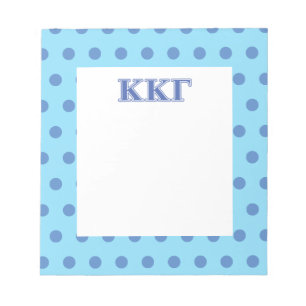Kappa Kappa Gamma Royal Blue Letters Notepad