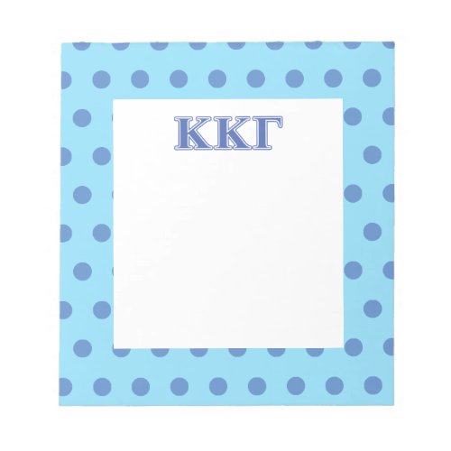 Kappa Kappa Gamma Royal Blue Letters Notepad