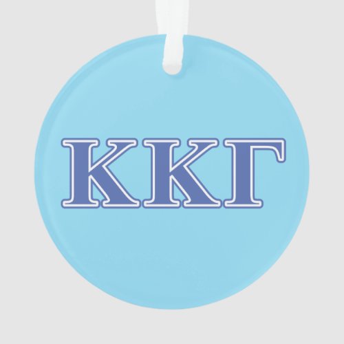 Kappa Kappa Gamma Royal Blue Letters Ornament