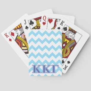 Kappa Kappa Gamma Royal Blue Letters Poker Cards