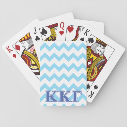 Kappa Kappa Gamma Royal Blue Letters Poker Cards