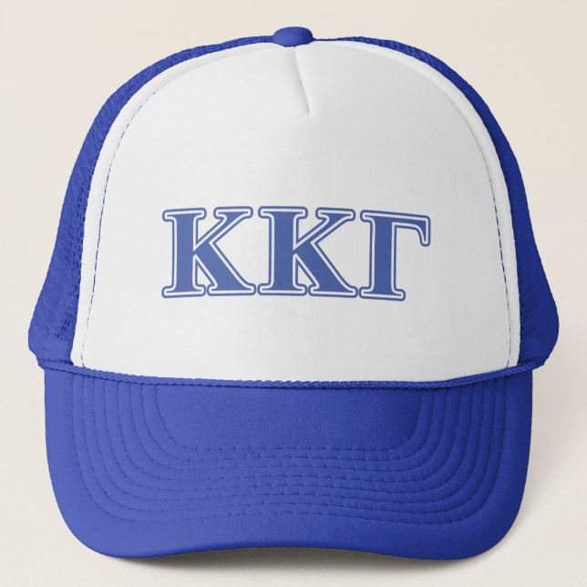 Kappa Kappa Gamma Royal Blue Letters Trucker Hat (Front)