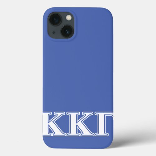 Kappa Kappa Gamma White and Royal Blue Letters iPhone 13 Case
