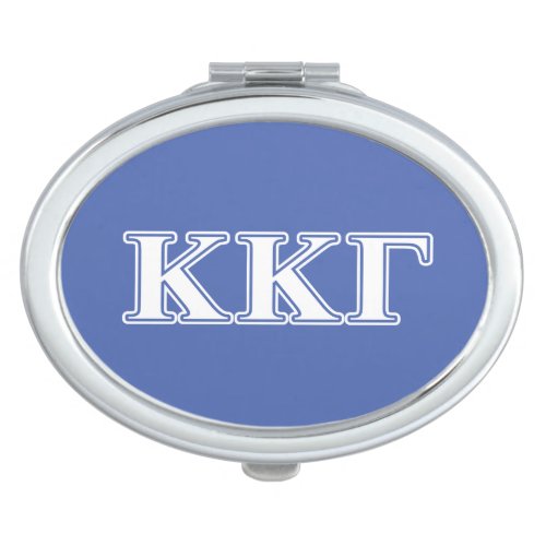 Kappa Kappa Gamma White and Royal Blue Letters Compact Mirror