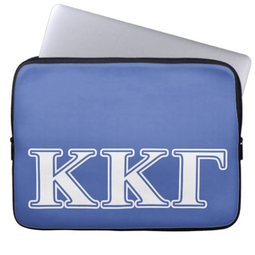 Kappa Kappa Gamma White and Royal Blue Letters Laptop Sleeve