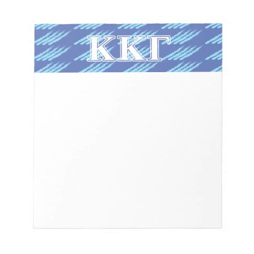 Kappa Kappa Gamma White and Royal Blue Letters Notepad