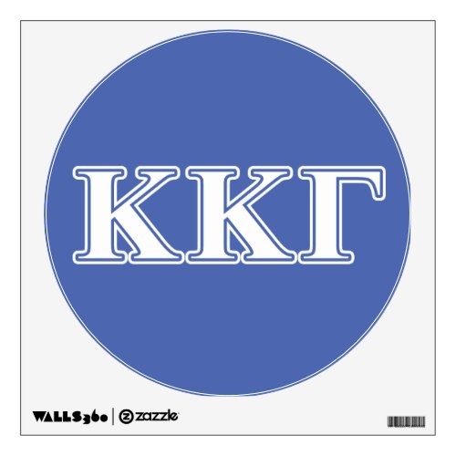 Kappa Kappa Gamma White and Royal Blue Letters Wall Decal