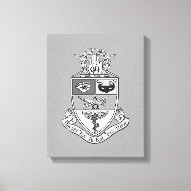 Kappa Psi Crest Canvas Print (Front)