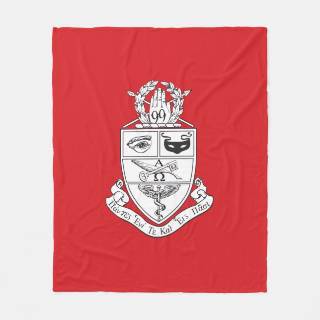 Kappa Psi Crest Fleece Blanket (Front)