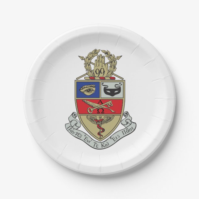 Kappa Psi Crest Paper Plates (Front)