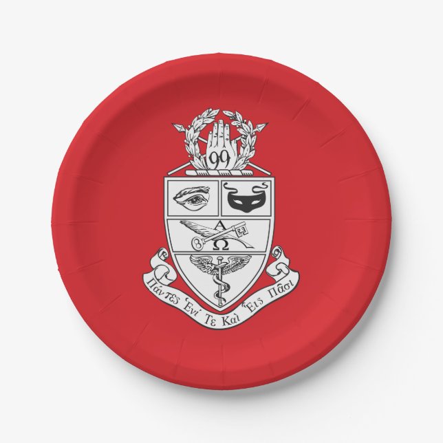 Kappa Psi Crest Paper Plates (Front)