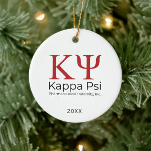Kappa Psi Pharmaceutical Fraternity Ceramic Ornament