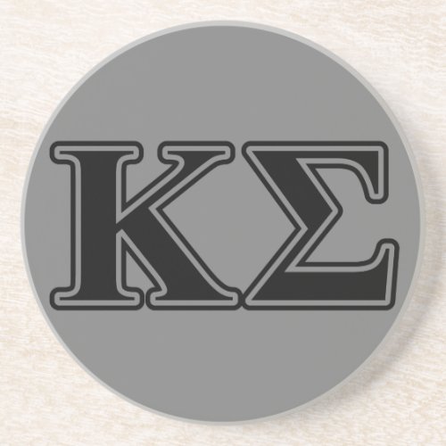 Kappa Sigma Black Letters Drink Coaster
