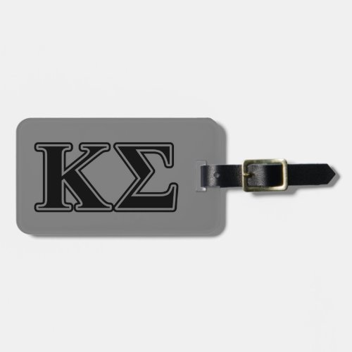 Kappa Sigma Black Letters Luggage Tag