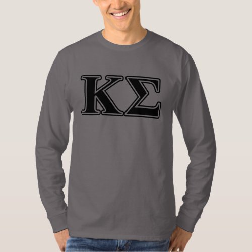 Kappa Sigma Black Letters T_Shirt