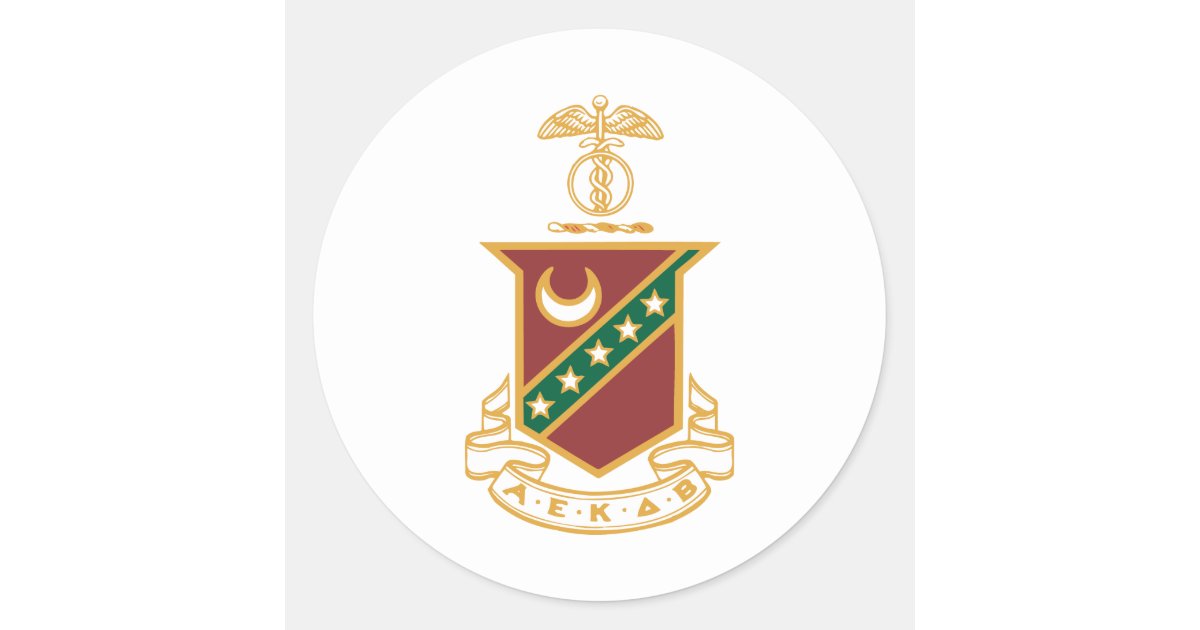 Kappa Sigma Crest Classic Round Sticker 