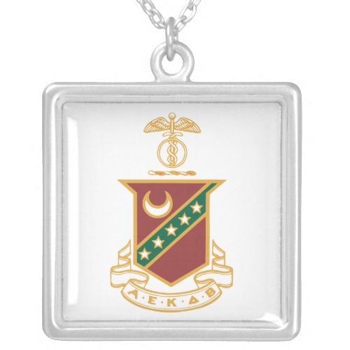 Kappa Sigma Crest Silver Plated Necklace