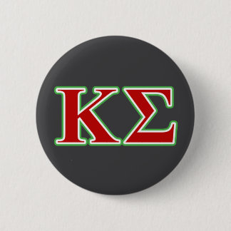 Kappa Sigma Red and Green Letters Button