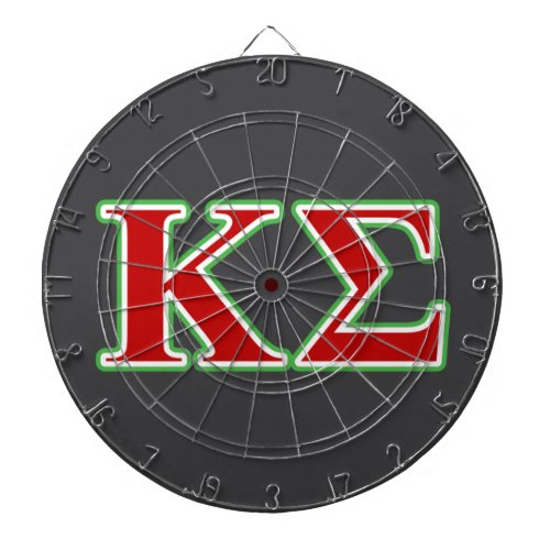 Kappa Sigma Red and Green Letters Dartboard With Darts