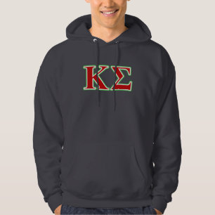 Kappa Sigma Red and Green Letters Hoodie