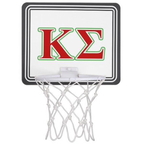 Kappa Sigma Red and Green Letters Mini Basketball Hoop