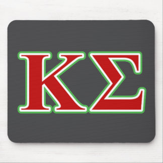 Kappa Sigma Red and Green Letters Mouse Pad