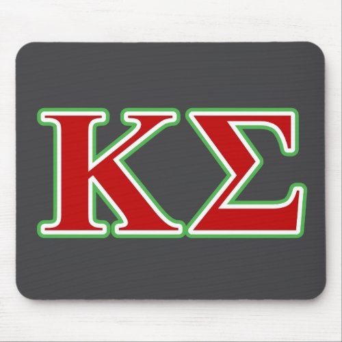 Kappa Sigma Red and Green Letters Mouse Pad