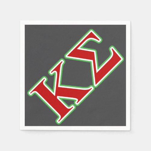 Kappa Sigma Red and Green Letters Paper Napkins