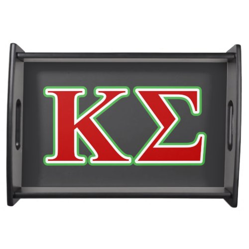 Kappa Sigma Red and Green Letters Serving Tray