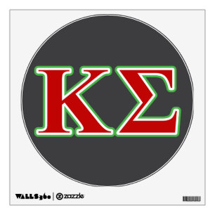 Kappa Sigma Red and Green Letters Wall Decal