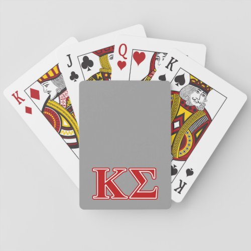 Kappa Sigma Red Letters Poker Cards