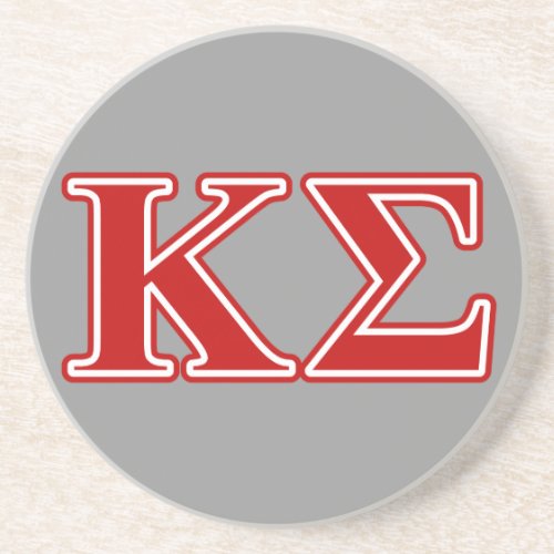 Kappa Sigma Red Letters Sandstone Coaster