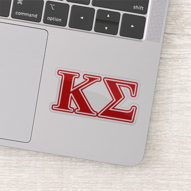 Kappa Sigma Red Letters Sticker (Detail)