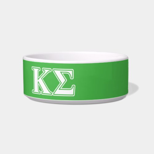 Kappa Sigma White and Green Letters Bowl