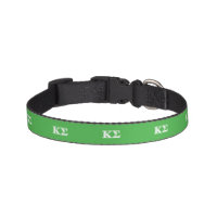 Kappa Sigma White and Green Letters Pet Collar