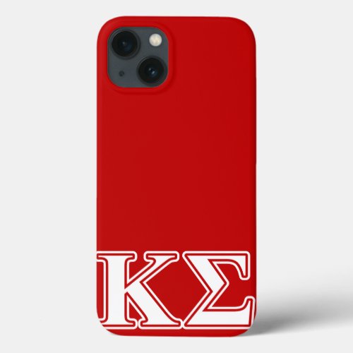 Kappa Sigma White and Red Letters iPhone 13 Case