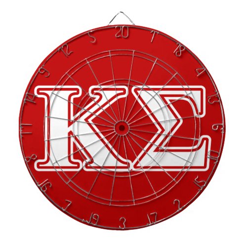 Kappa Sigma White and Red Letters Dartboard