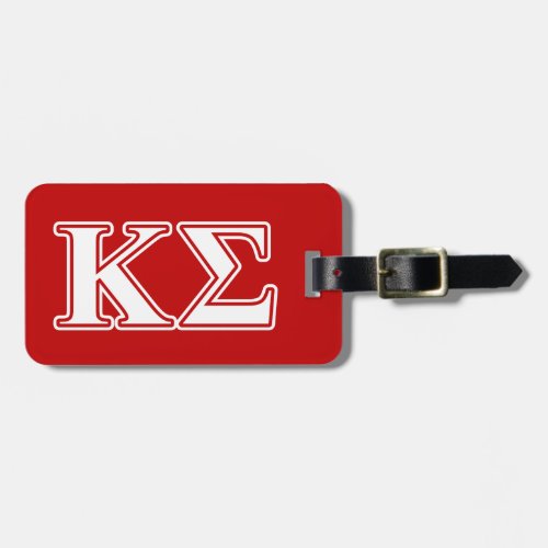 Kappa Sigma White and Red Letters Luggage Tag