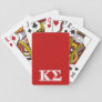 Kappa Sigma White and Red Letters Playing Cards
