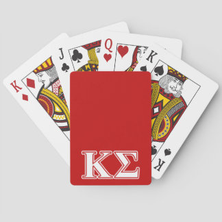 Kappa Sigma White and Red Letters Poker Cards