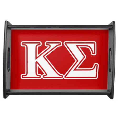 Kappa Sigma White and Red Letters Serving Tray