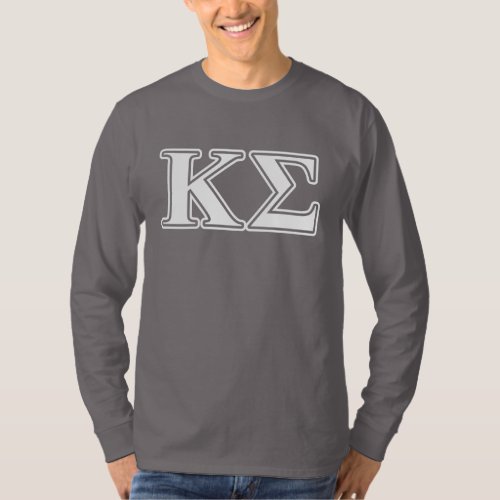 Kappa Sigma White and Red Letters T_Shirt