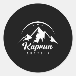 Kaprun Austria Ski Resort Skiing Snowboarding Souv Classic Round Sticker