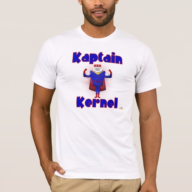 Kaptain Kernel Popcorn Superhero T-Shirt (Front)