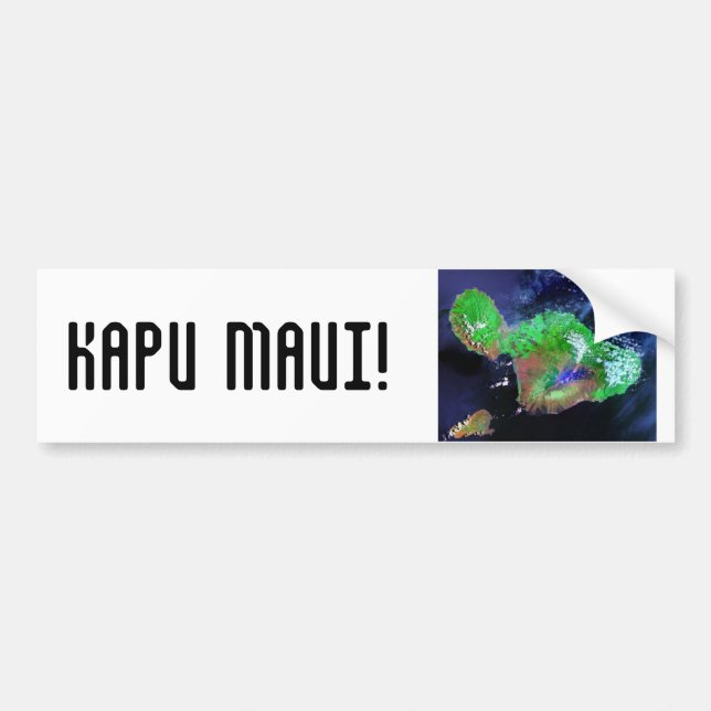 KAPU MAUI! BUMPER STICKER (Front)