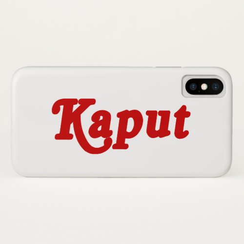 KAPUT  NOT WORK  iPhone XS CASE