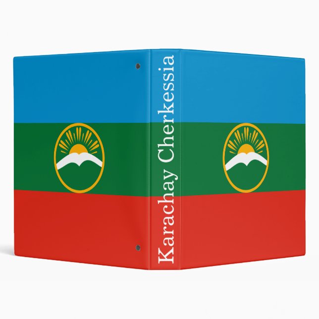 Karachay Cherkessia Flag 3 Ring Binder (Background)